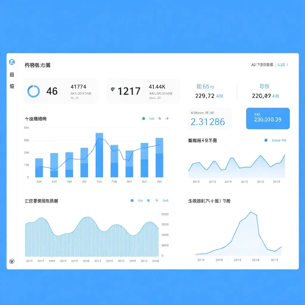 A clean, professional digital dashboard showing financial ch